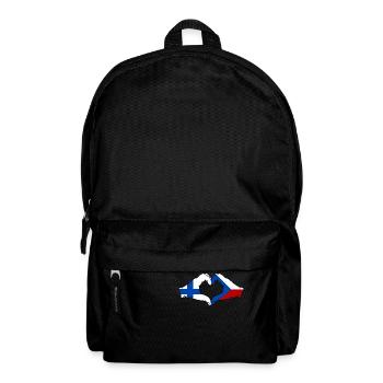 Finlande République tchèque Drapeau Mains Coeur Forme - Sac à dos - noir - Devant