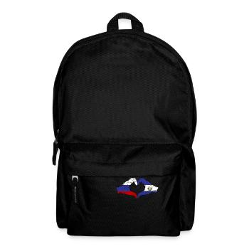 Russland El Salvador Flagge Hände Herzform used - Rucksack - Schwarz - Vorne