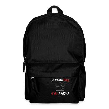 Host Ich kann kein Radio haben - Rucksack - Schwarz - Vorne