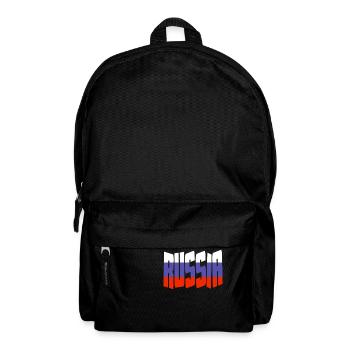 Russia flag letters colors - Backpack - black - Front