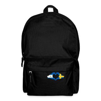 Nicaragua Sweden Flag Hands Heart Shape - Backpack - black - Front