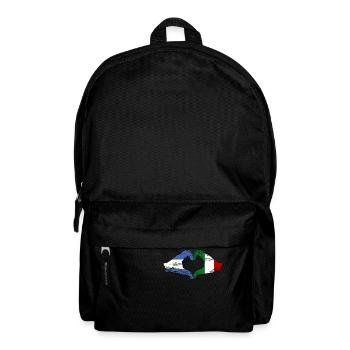 Nicaragua Italy Flag Hands Heart Shape Used - Backpack - black - Front