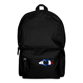 Nicaragua France Flag Hands Heart Shape - Backpack - black - Front