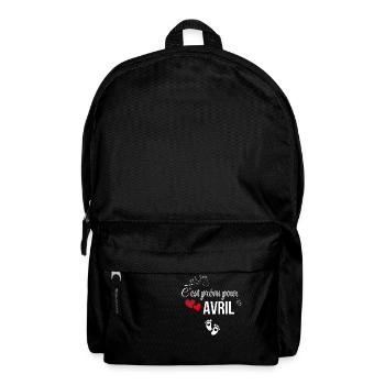 C’est prévu pour avril - annonce de grossesse - Sac à dos - noir - Devant