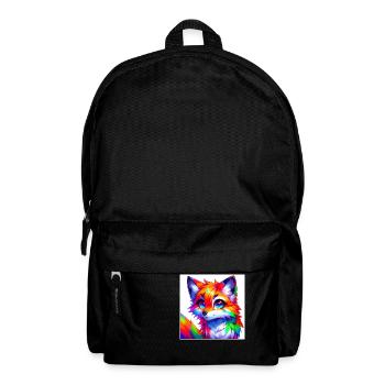 Bunter Fuchs - Rucksack - Schwarz - Vorne