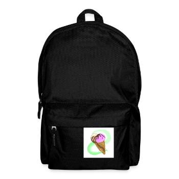Chocolate and strawberry cone cream - Backpack - black - Front