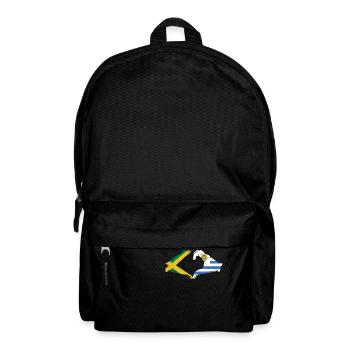 Jamaika Uruguay Hände Herzform - Rucksack - Schwarz - Vorne