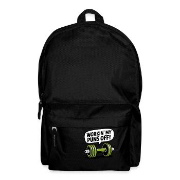 Working my puns off - Backpack - black - Front