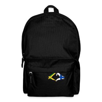 Jamaïque Finlande Mains Forme de Coeur Utilisé - Sac à dos - noir - Devant