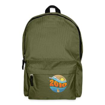 Born 2010 – Celebrating 15 Unforgettable Years - Backpack - olive green - Front