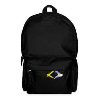 Jamaica Argentina Hands Heart Shape Used - Backpack - black - Front