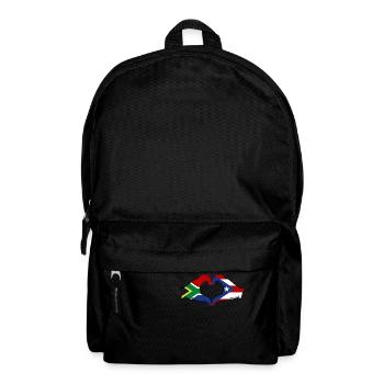 Afrique du Sud Porto Rico Mains Forme de Coeur - Sac à dos - noir - Devant