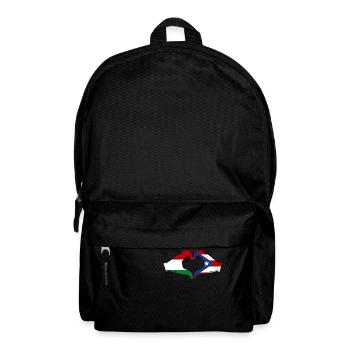 Hungary Puerto Rico Hands Heart Shape - Backpack - black - Front