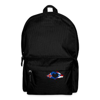 Iceland Puerto Rico Hands Heart Shape Used - Backpack - black - Front