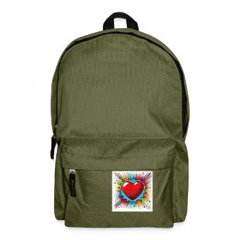 Partie cœur - Sac à dos - vert olive - Devant