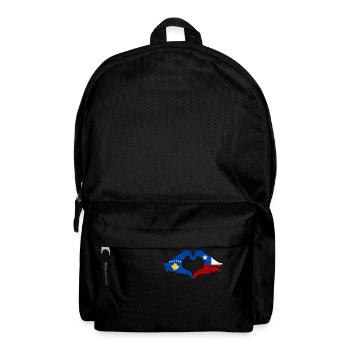 Kosovo Chili drapeau mains forme de coeur utilisé - Sac à dos - noir - Devant