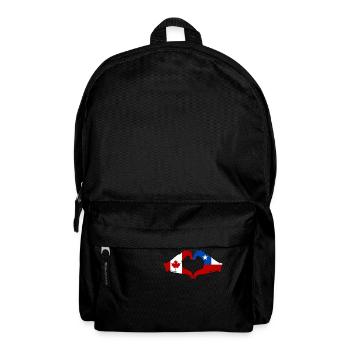 Kanada Chile Flagge Hände Herzform - Rucksack - Schwarz - Vorne