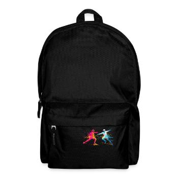 Buntes Fechten Fechter - Rucksack - Schwarz - Vorne