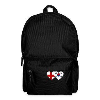 England Südkorea Flagge Herz - Rucksack - Schwarz - Vorne