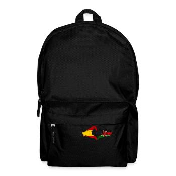 Spanien Kenia Flagge Hände Herz used - Rucksack - Schwarz - Vorne