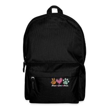 Peace Love Paws Tierliebhaber Design - Rucksack - Schwarz - Vorne