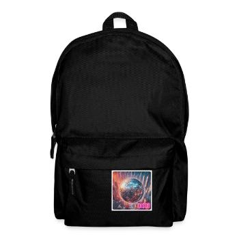 Discokugel vor Großstadt - Rucksack - Schwarz - Vorne