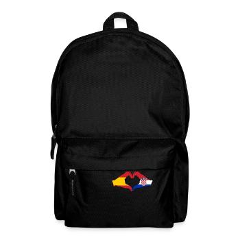 Espagne Croatie Drapeau Mains Coeur - Sac à dos - noir - Devant