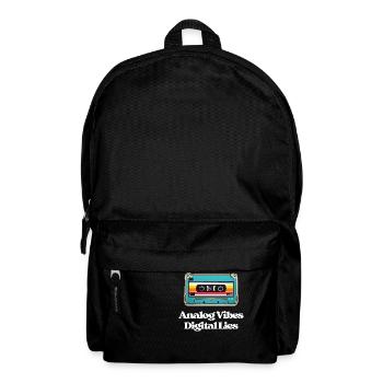 Analog Vibes, Digital Lies - Backpack - black - Front