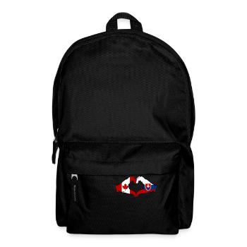 Kanada Slowakei Flagge Hände Herzform - Rucksack - Schwarz - Vorne