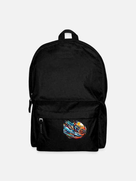 Motorrad Motocross biker bike - Rucksack - Schwarz