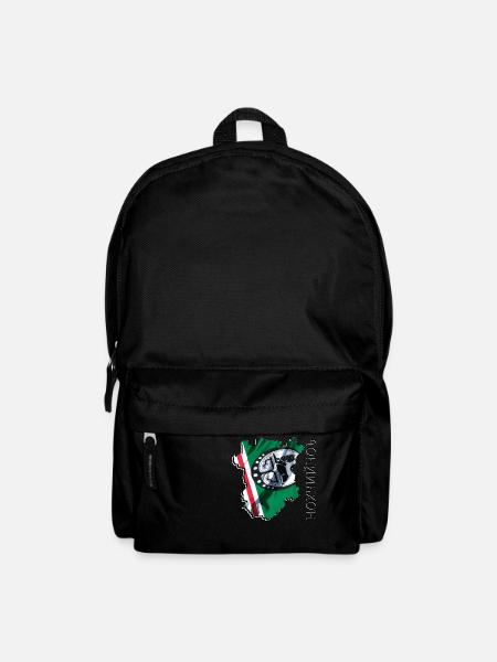 (RU) Tschetschenien Flagge in eigener Landkarte CE - Rucksack - Schwarz