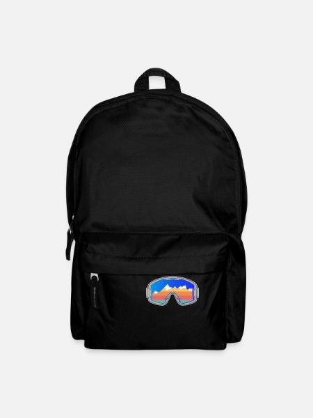 Ski Goggles Skier Vintage Design Bright - Backpack - black