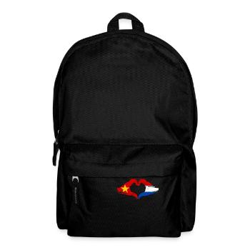 Vietnam Hollande drapeau mains forme coeur utilisé - Sac à dos - noir - Devant