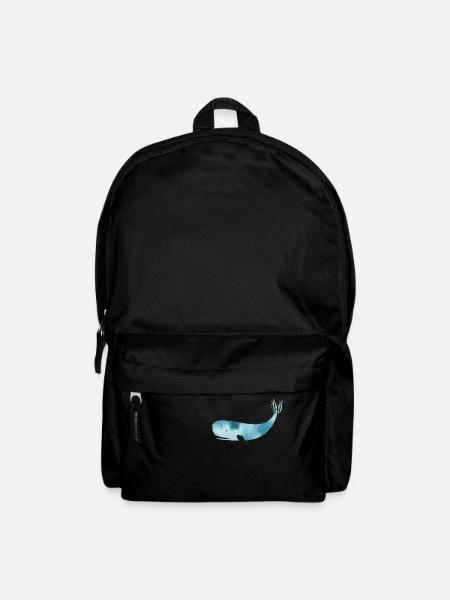 Watercolor Whale - Rucksack - Schwarz