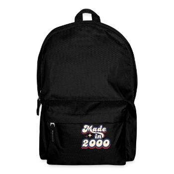 Hergestellt im Jahr 2000 Retro - Rucksack - Schwarz - Vorne