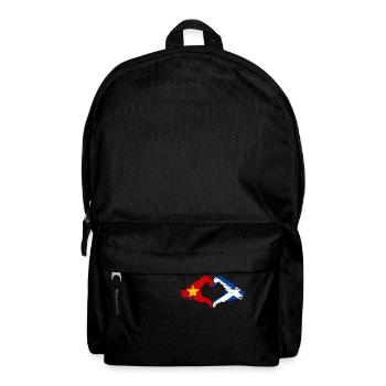 Vietnam Scotland flag hands heart shape used - Backpack - black - Front