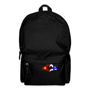 Vietnam Finlande Drapeau Mains Coeur Forme - Sac à dos - noir - Devant