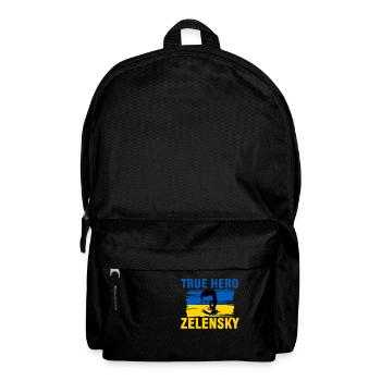 Ukraine - The real hero Zelensky against  - Backpack - black - Front