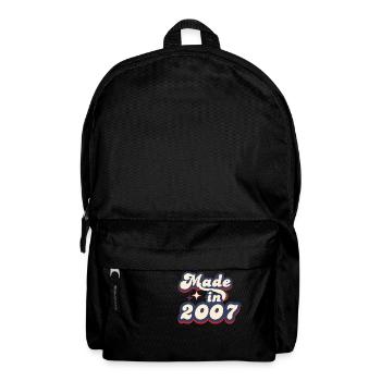 Hergestellt im Jahr 2007 Retro - Rucksack - Schwarz - Vorne