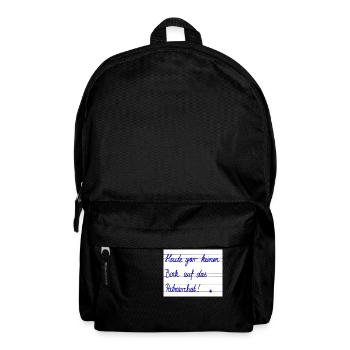 Today I don't feel like patriarchy at all - Backpack - black - Front