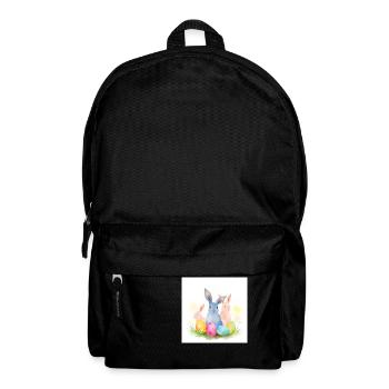 Drei süße und glückliche Osterhasen - Rucksack - Schwarz - Vorne