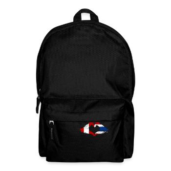 Peru Thailand flag hands heart shape used - Backpack - black - Front