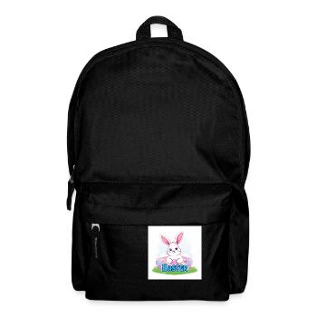 Der bunte Hase von Ostern - Rucksack - Schwarz - Vorne
