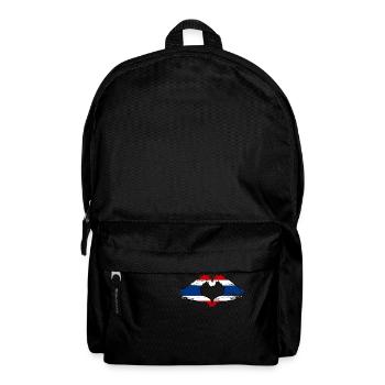 Thailand Flagge Hände Herzform used - Rucksack - Schwarz - Vorne