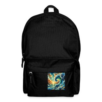 Große Wellen | Surfing Wear - Rucksack - Schwarz - Vorne