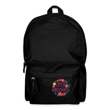 My Mom - Floral Art Love - Backpack - black - Front