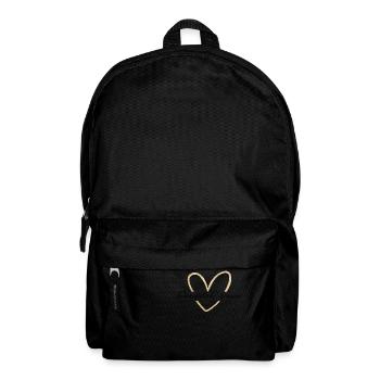 Brautjungfer Gold Herz Glitzer - Rucksack - Schwarz - Vorne