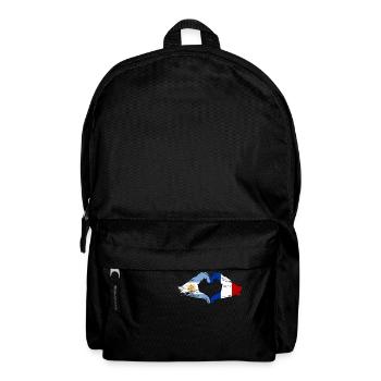 Argentina France Flag Hands Heart Shape Used - Backpack - black - Front