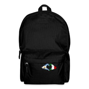 Argentina Italy Flag Hands Heart Shape Used - Backpack - black - Front
