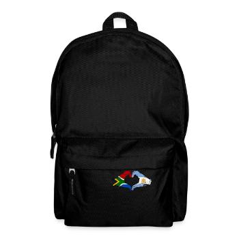 South Africa Argentina Flag Hands Heart Shape Used - Backpack - black - Front